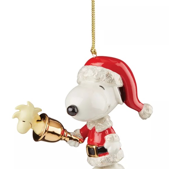 NEW 2023 Lenox Snoopy & Woodstock Ringing Bell Christmas Ornament - Picture 2 of 6
